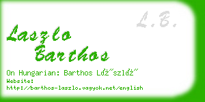 laszlo barthos business card